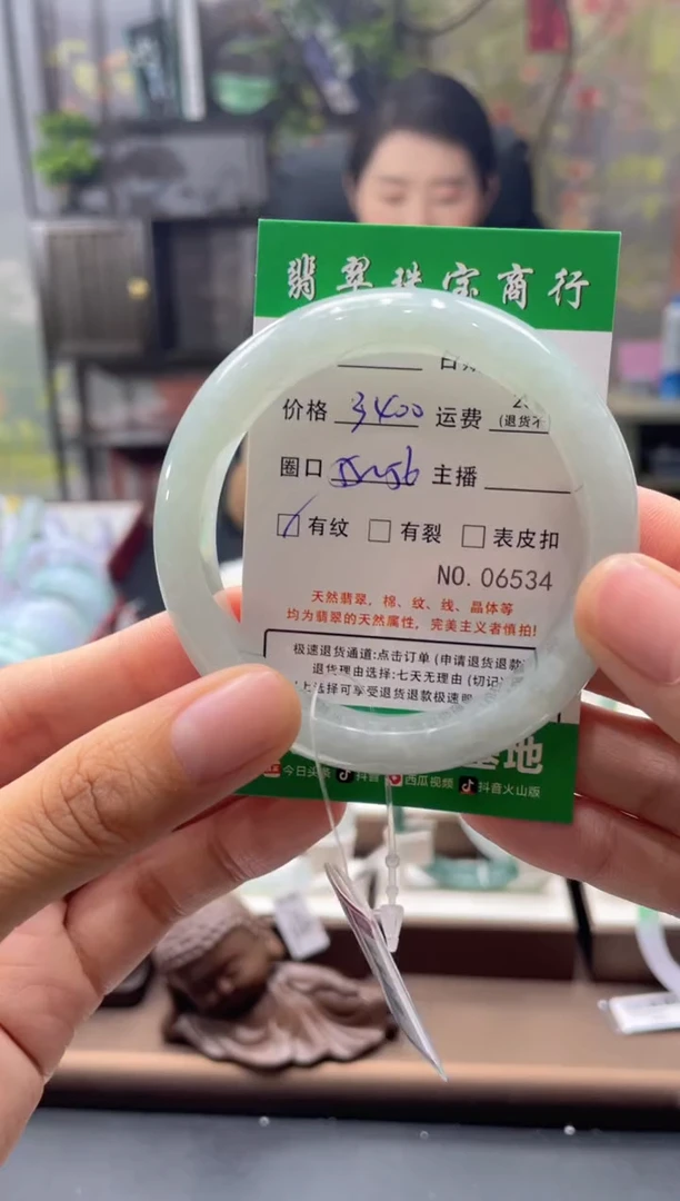 未镶嵌手镯翡翠06534****