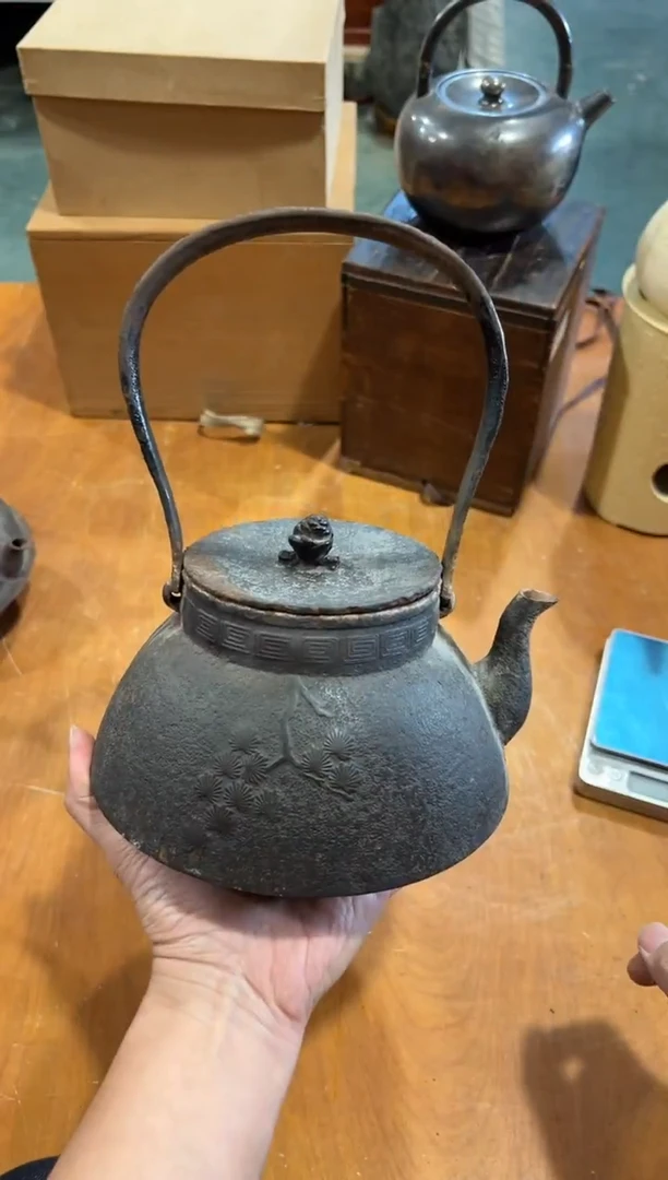 铁A5348铁壶中古周边/把手摇晃