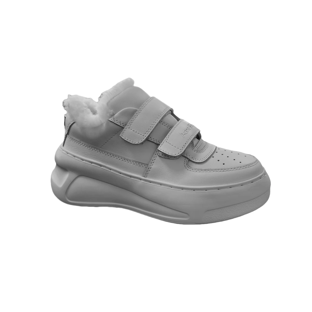 白白优选-奢品系列-明星同款笑脸小白鞋增高厚底板鞋-DP0360加绒