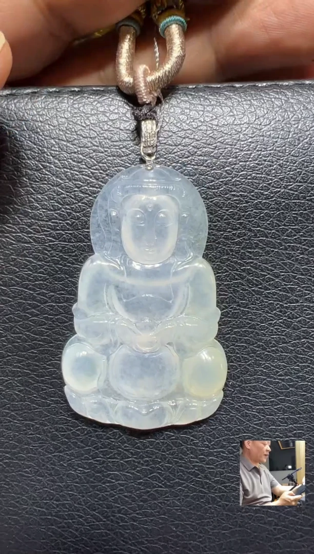翡翠18K金镶嵌颈饰挂件1·