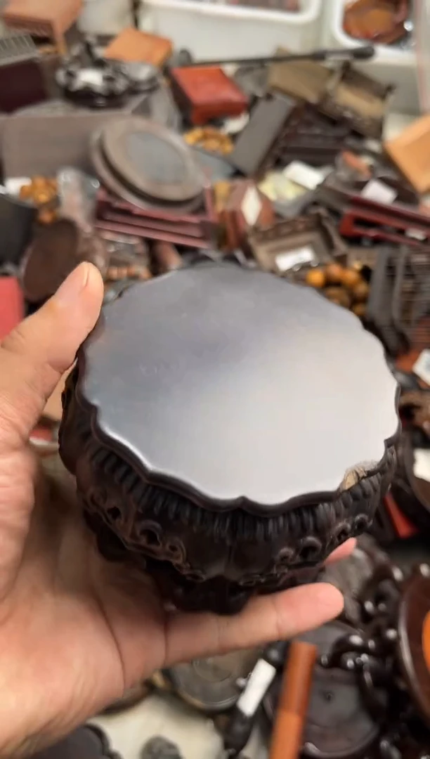 木58黑檀木高摆台底座