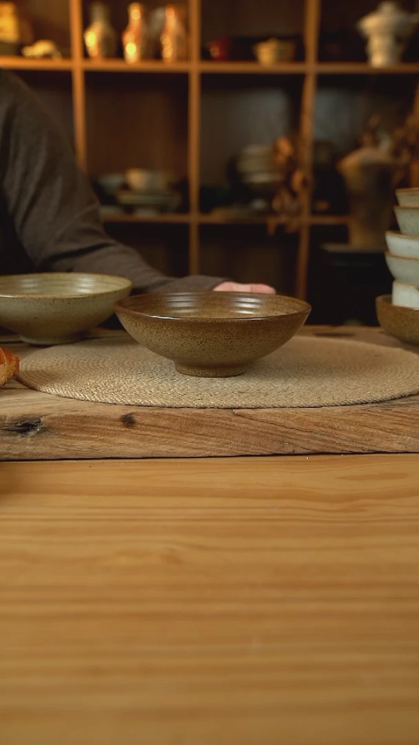 奶奶系列的7英寸内螺纹燕麦酸奶碗1个（深色）