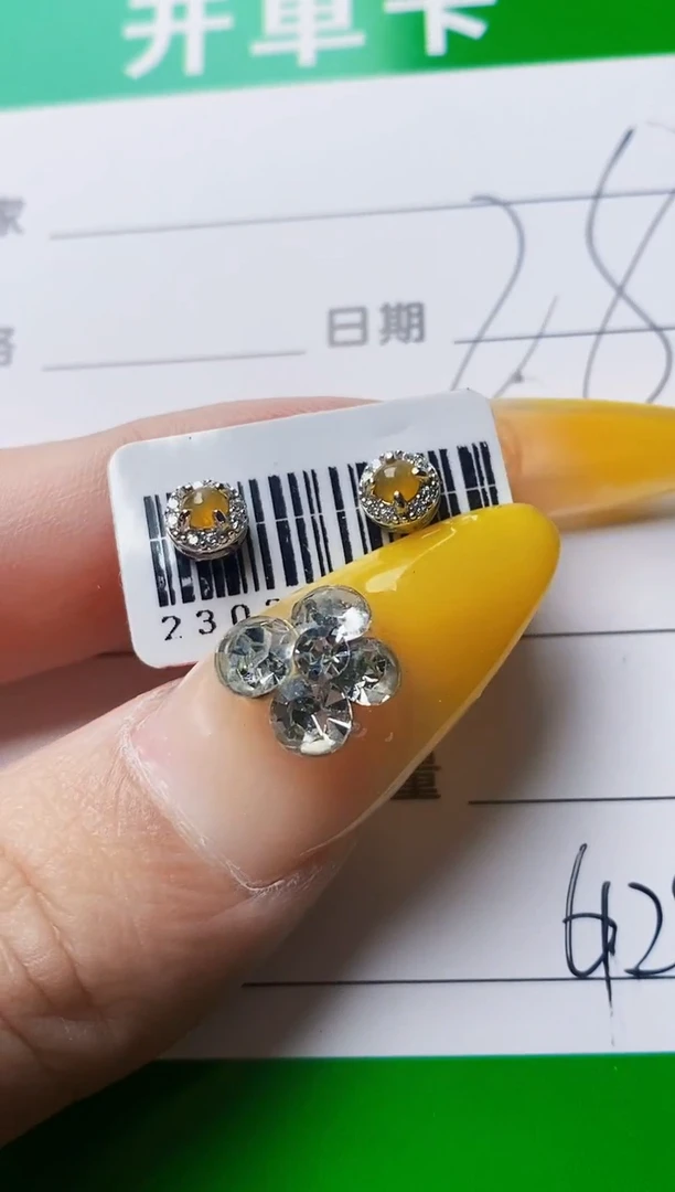 银S925镶嵌戒指翡翠6126