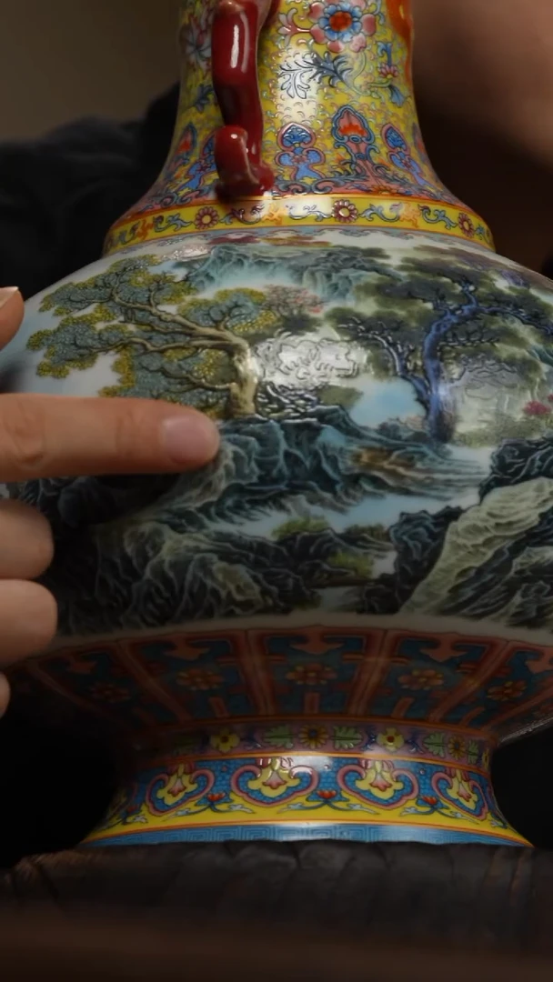 摆件WN问泥景德镇陶瓷花瓶摆件