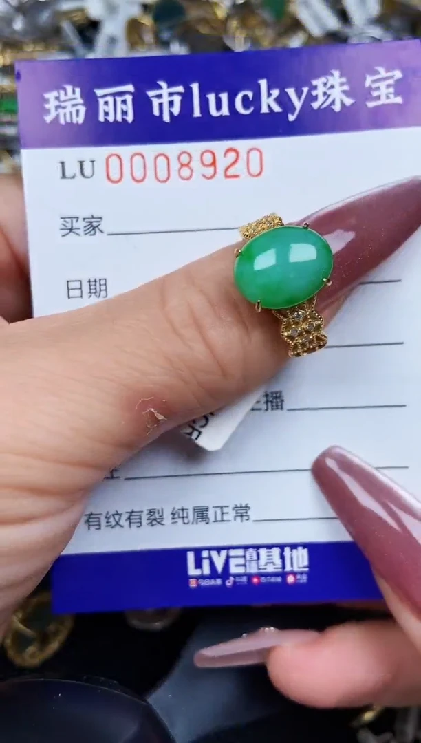 翡翠银S925镶嵌颈饰8920