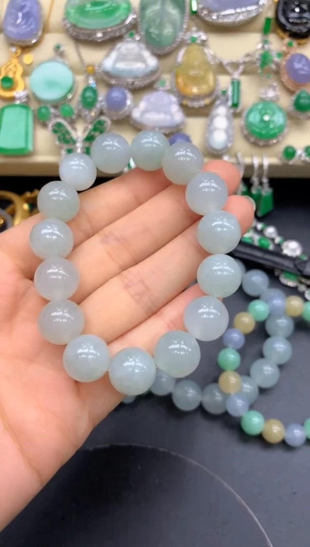 【闪购商品】翡翠手链18K金镶嵌79-中国好珍宝1