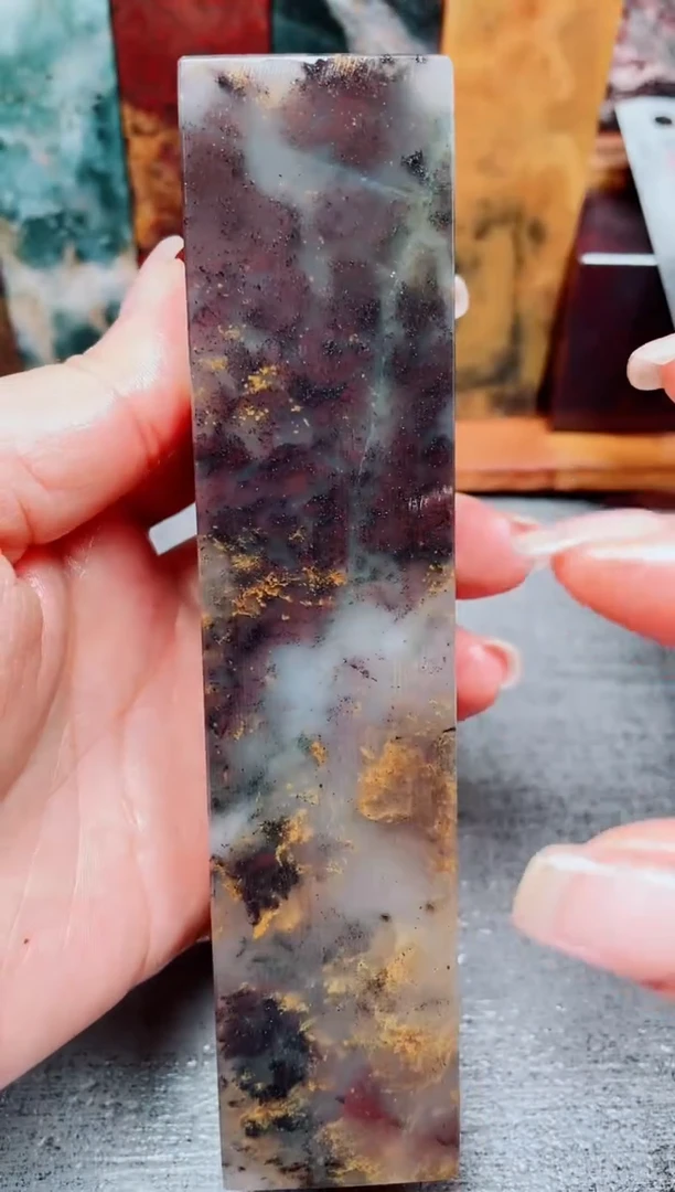 玉桂林鸡血玉素章24