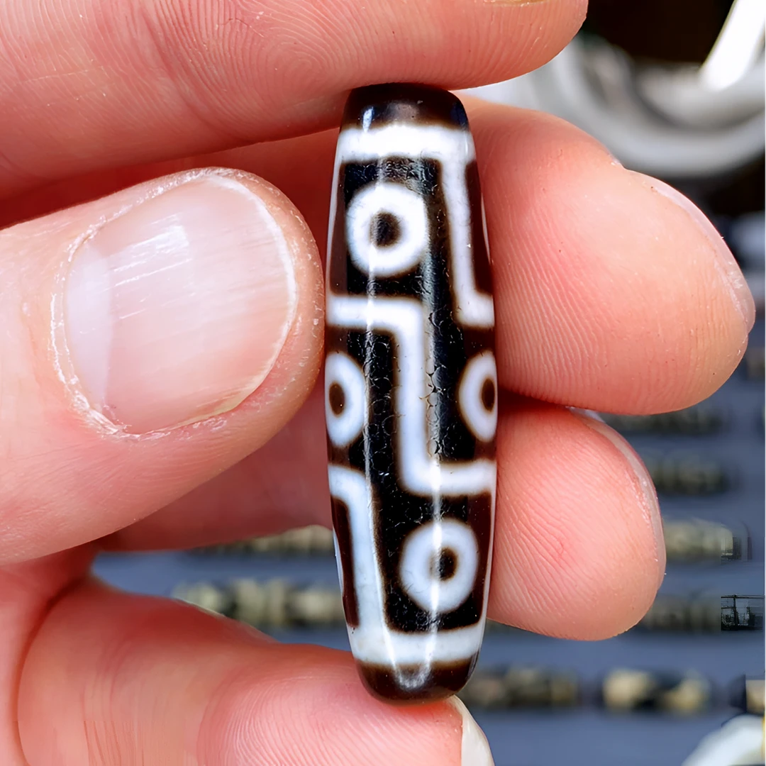 【锡世】台湾建成·极致黑白-九眼天珠