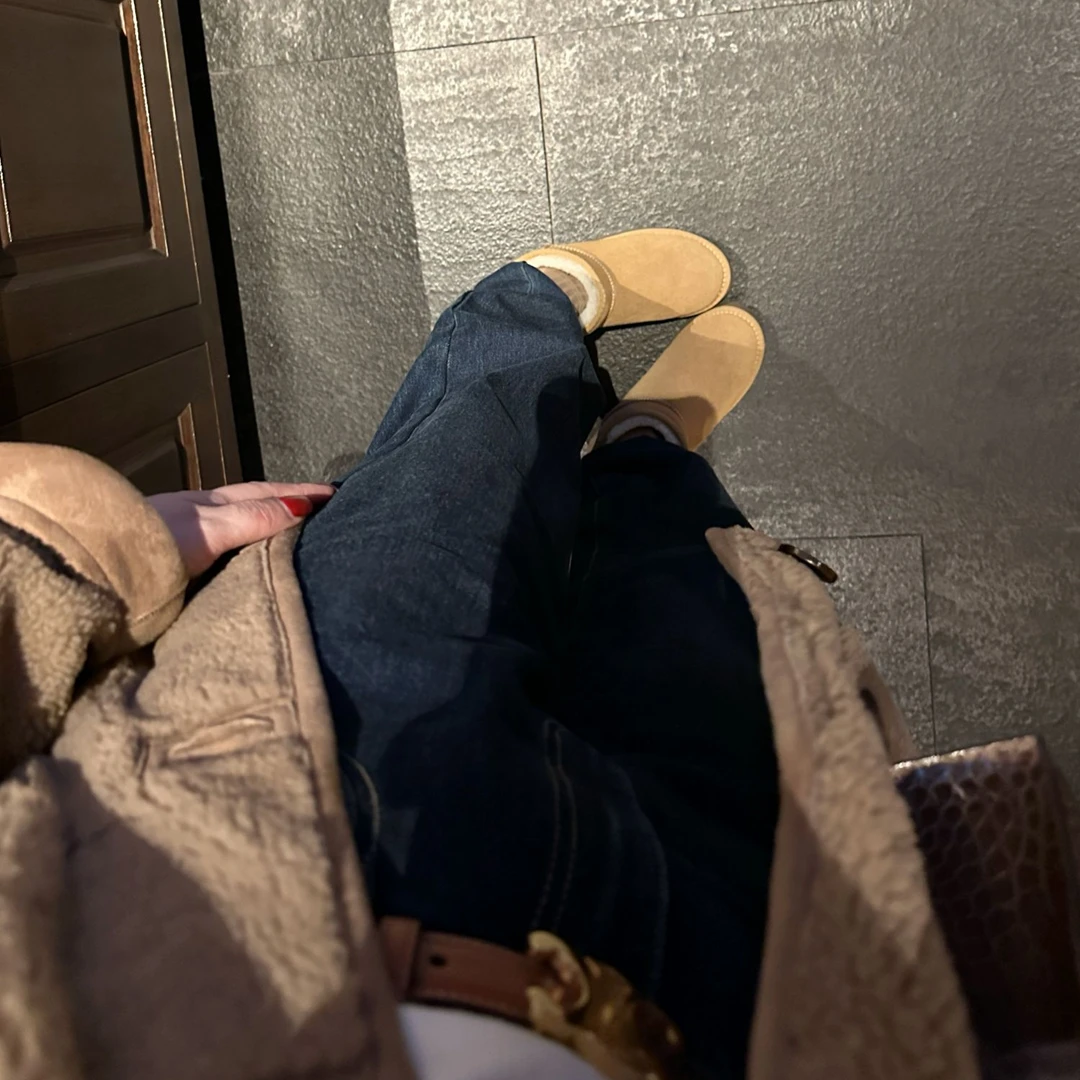 希娜 星野漫步 深蓝色宽松百搭休闲牛仔裤