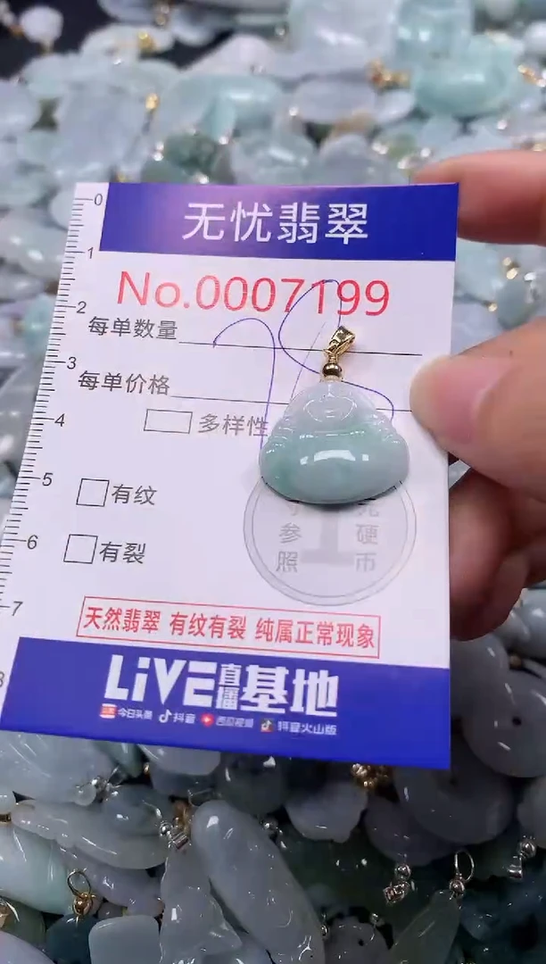 吊坠(不含链)未镶嵌翡翠7199