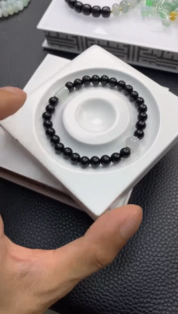 未镶嵌手串翡翠65天然A货翡翠手串