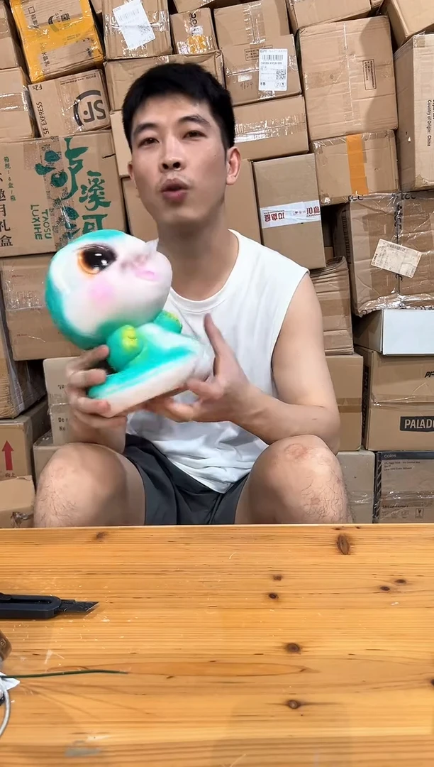 瓷片绿色蛇蛇钱罐微瑕
