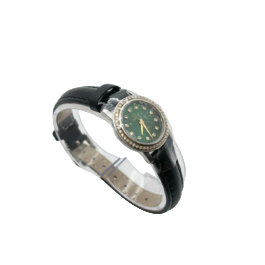 95新 Omega/欧米茄 0888蝶飞女士石英表/22盘/表带扣后配/后钻盘