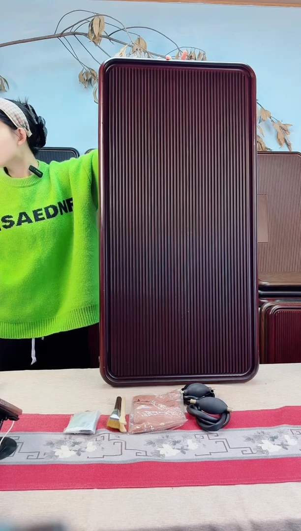 主*.千川红色茶盘100*50*5