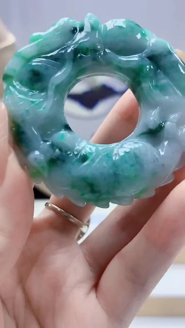 未镶嵌定制翡翠4829DD-毛货挂件59