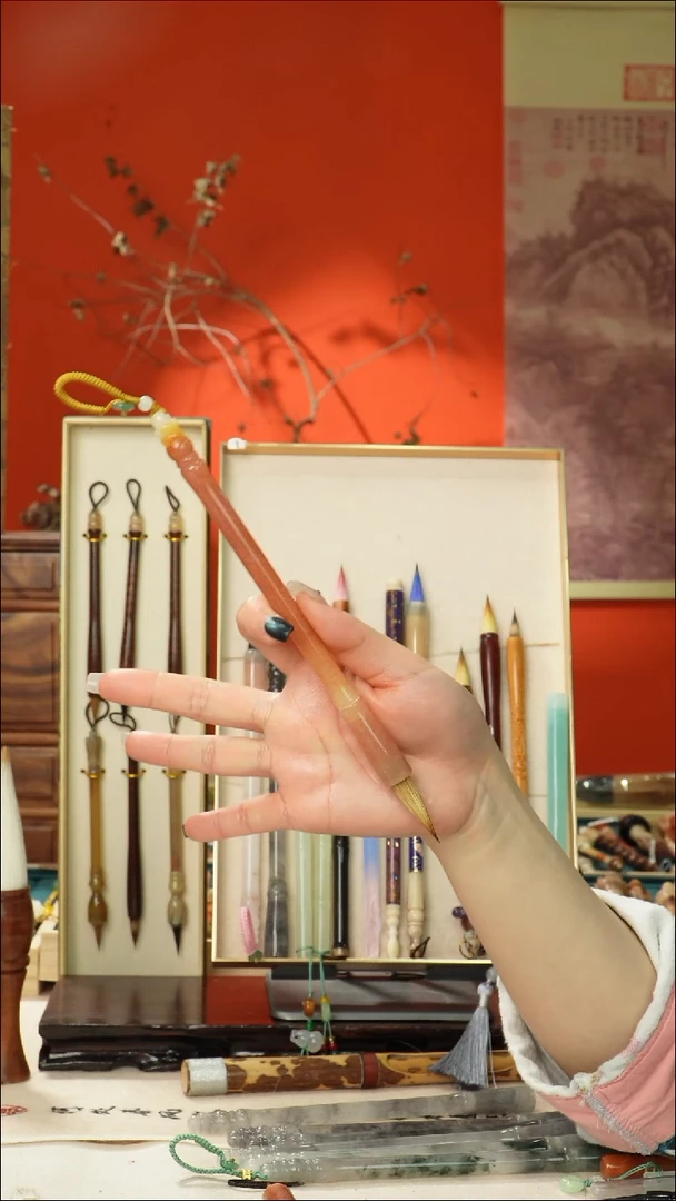 492号闪孤品高货毛笔链接 清水试笔 蘸墨不退