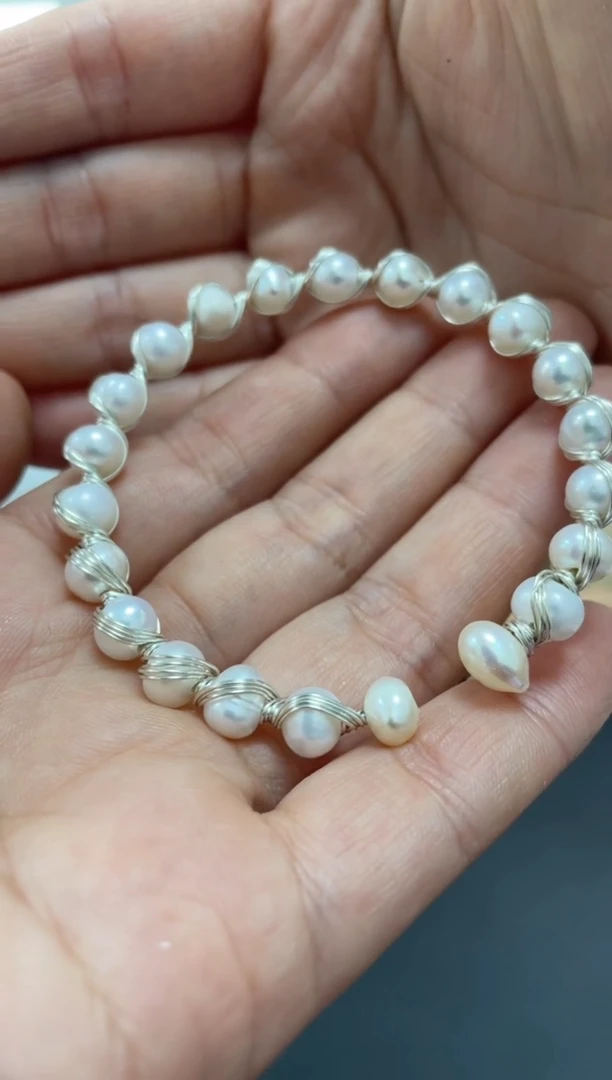 未镶嵌手镯淡水珍珠叙**9204