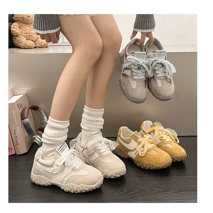 高端2025春夏新款软底内增高阿甘鞋女百搭透气轻奢舒适运动休闲鞋