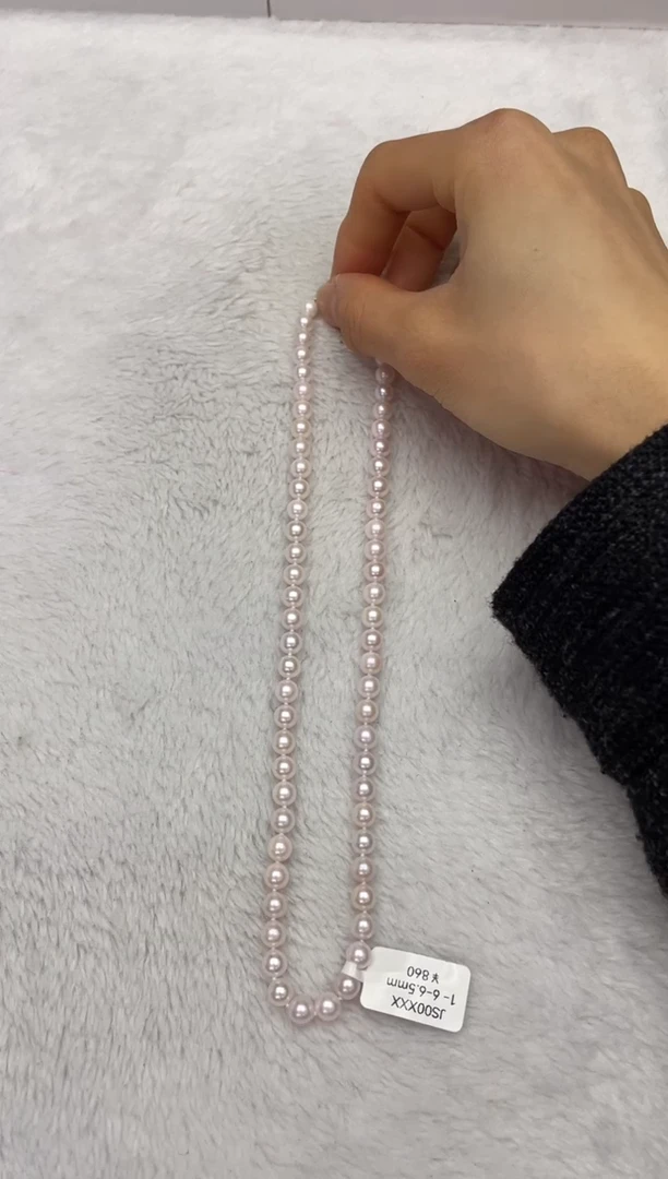 【闪购商品】海水珍珠项链银S925镶嵌AK6-6.5mm（多样性发一）