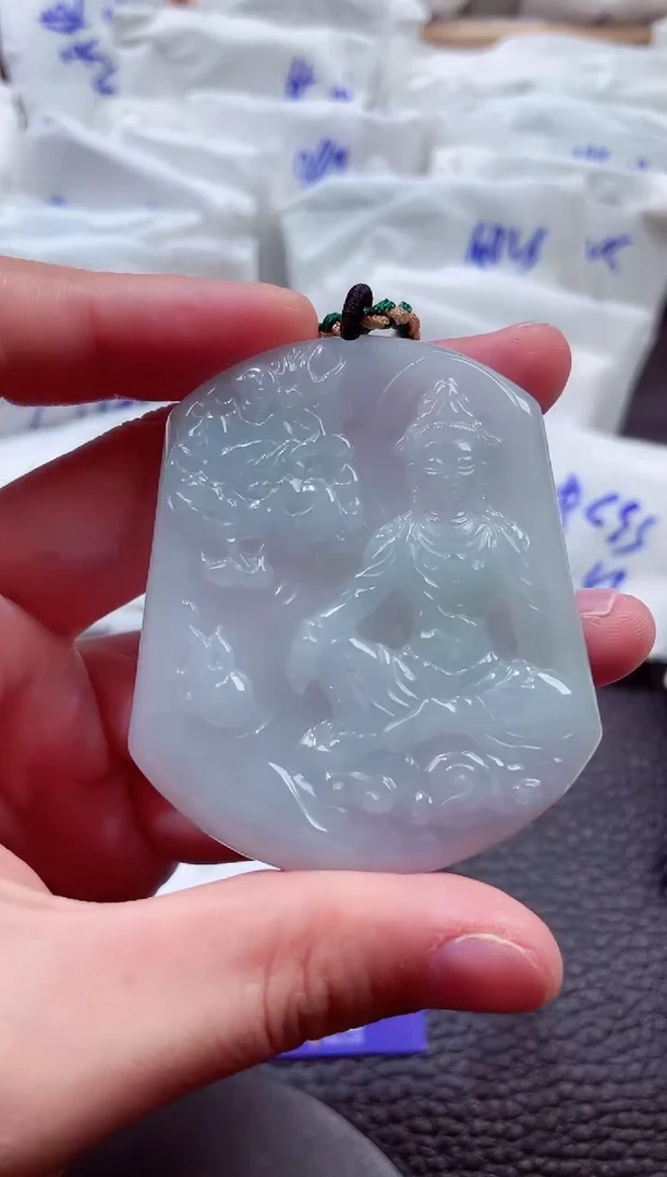 翡翠未镶嵌颈饰00006786文殊