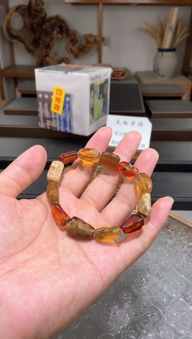 手链琥珀未镶嵌多宝随形手串