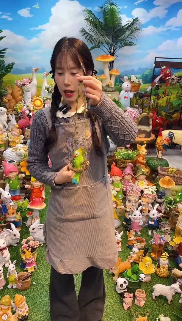 【闪购商品】无铅玻璃秋千鹦鹉