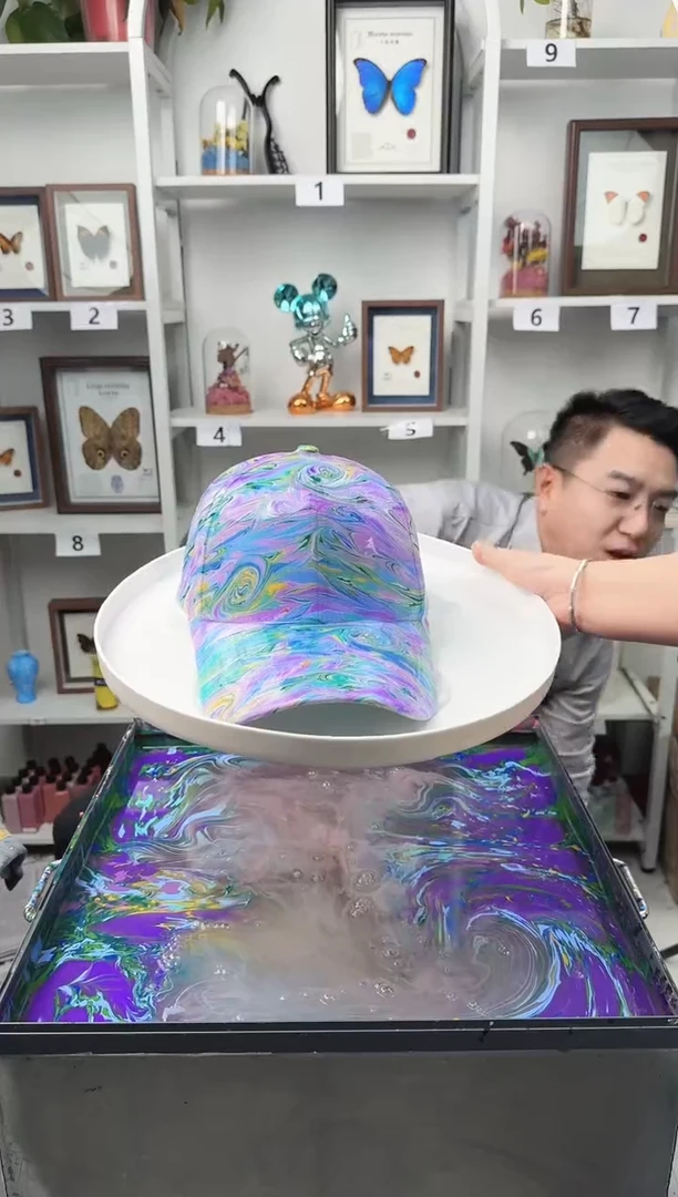 纯棉成人款莫奈睡莲水拓帽