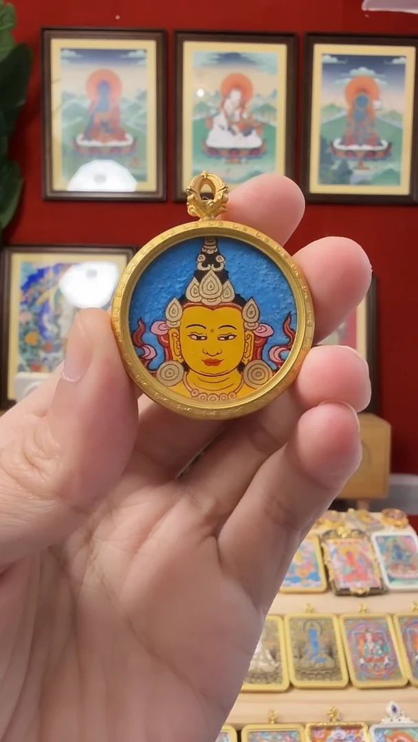 吊坠文老师-热贡纯手绘唐卡吊坠