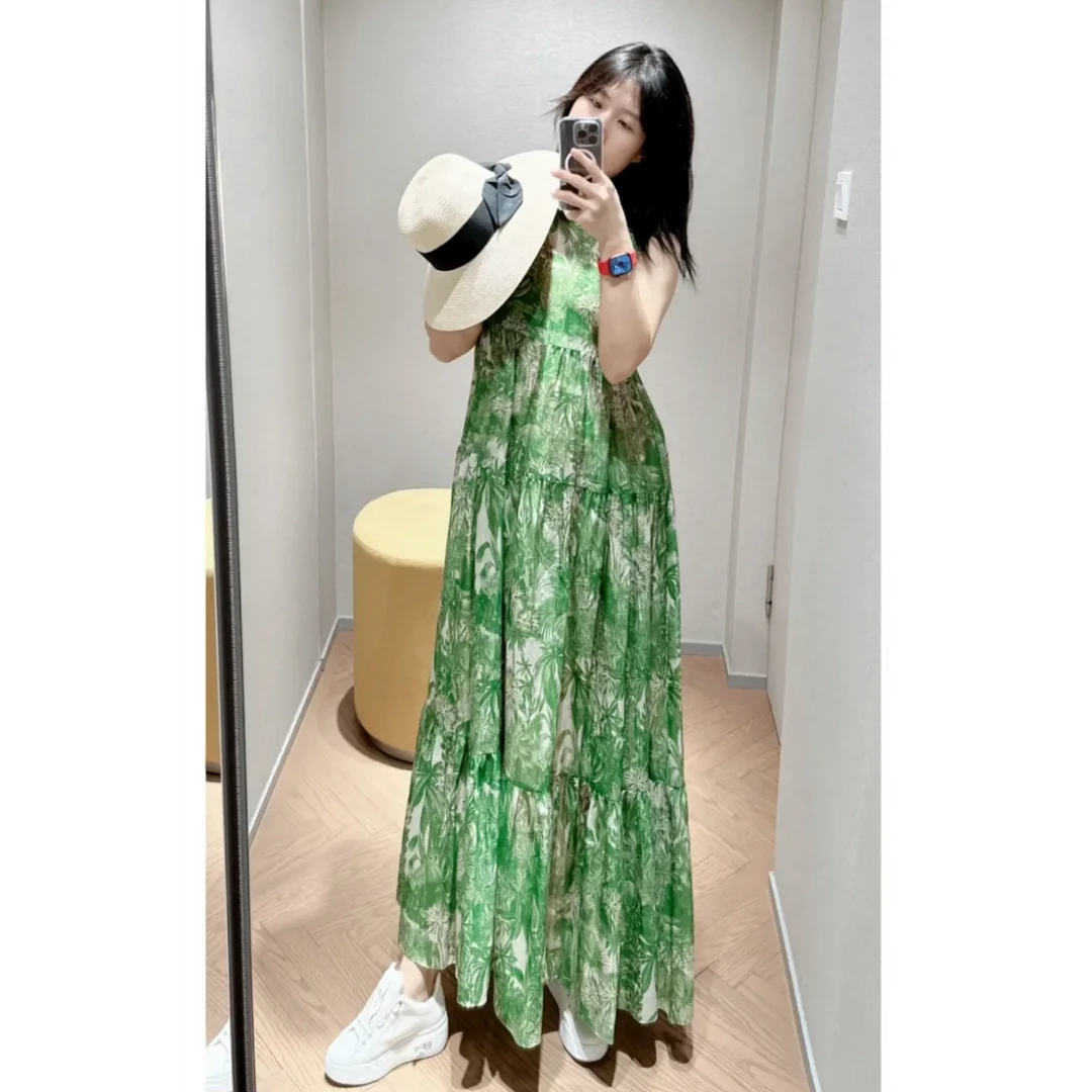 全新未使用 MaxMara 国现  印花无袖百搭蛋糕连衣裙 CQ0140