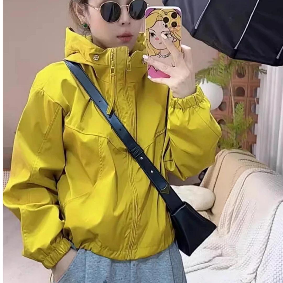 连帽双层冲锋衣新款宽松连帽夹克外套