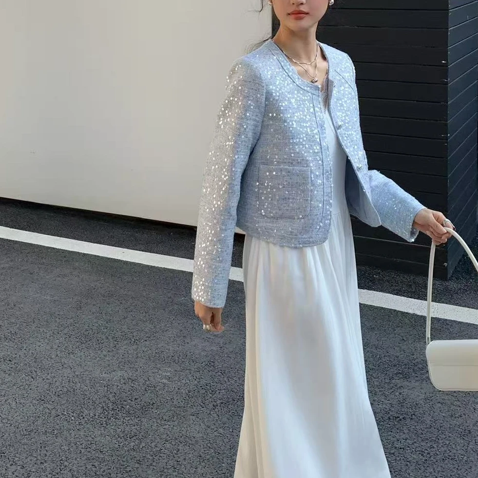 【香姐推荐】【25189】春季时尚新款小香风布灵布灵短裤外套百搭