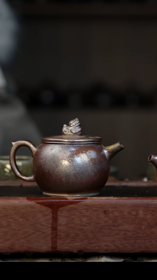 茶壶紫砂以**愚柴烧紫砂 天青汉瓦