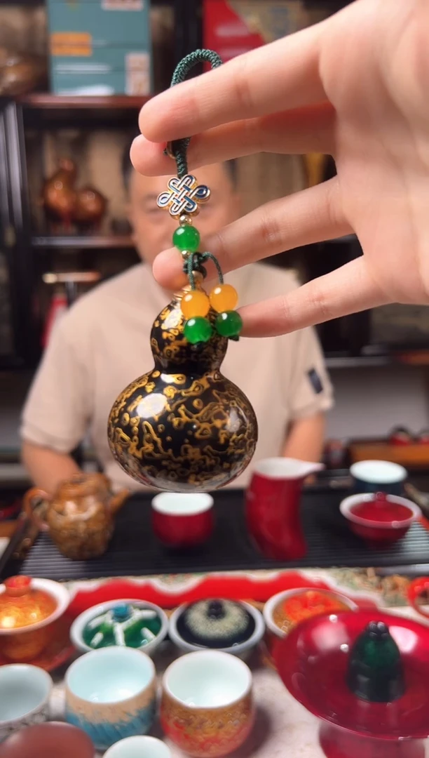 非遗太古大漆黑金葫芦