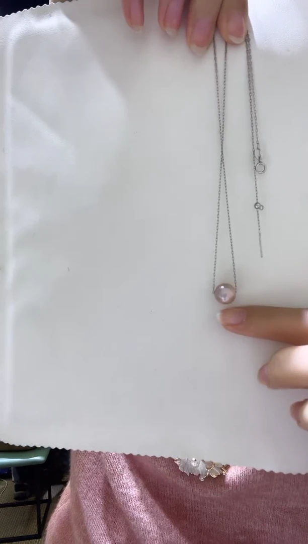 吊坠(赠链)银S925镶嵌淡水珍珠大点位路路通项链