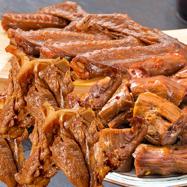 五香鸭脖*3个+鸭锁骨*3个+鸭翅*3个【不辣】美食零食