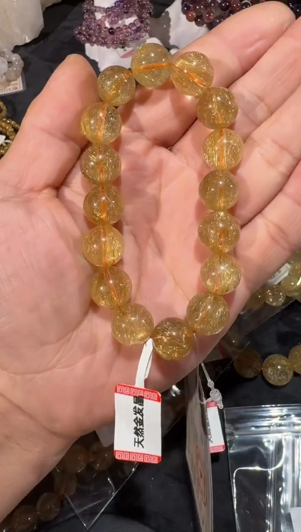 未镶嵌手串发晶SJ-763金发晶