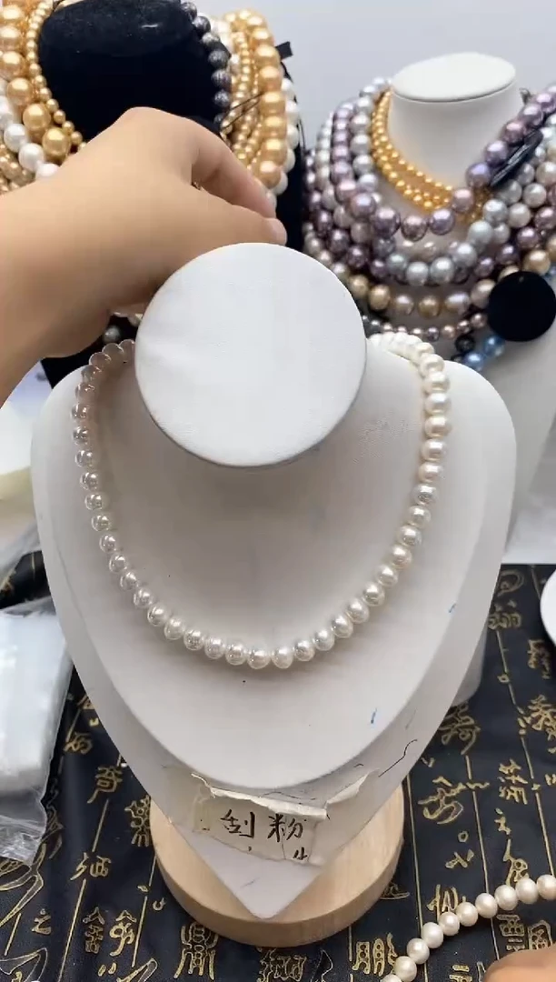 淡水珍珠钛钢颈饰20