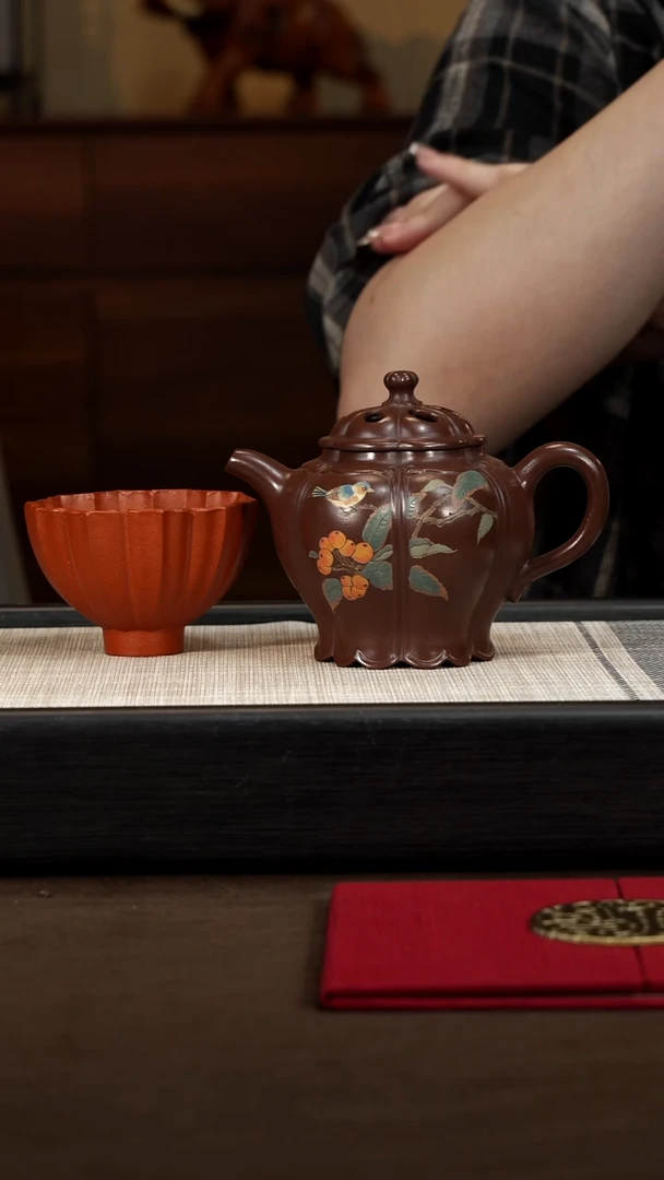 茶壶紫砂【P020】镂空 宫灯  260c BJZ