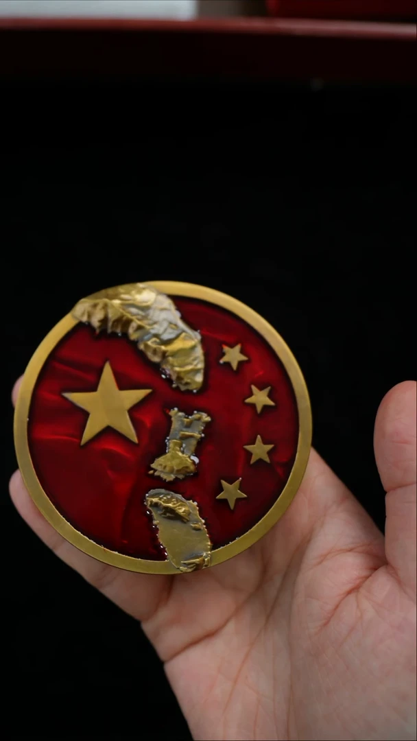 铜钓鱼 dao是中国的 纪念铜章