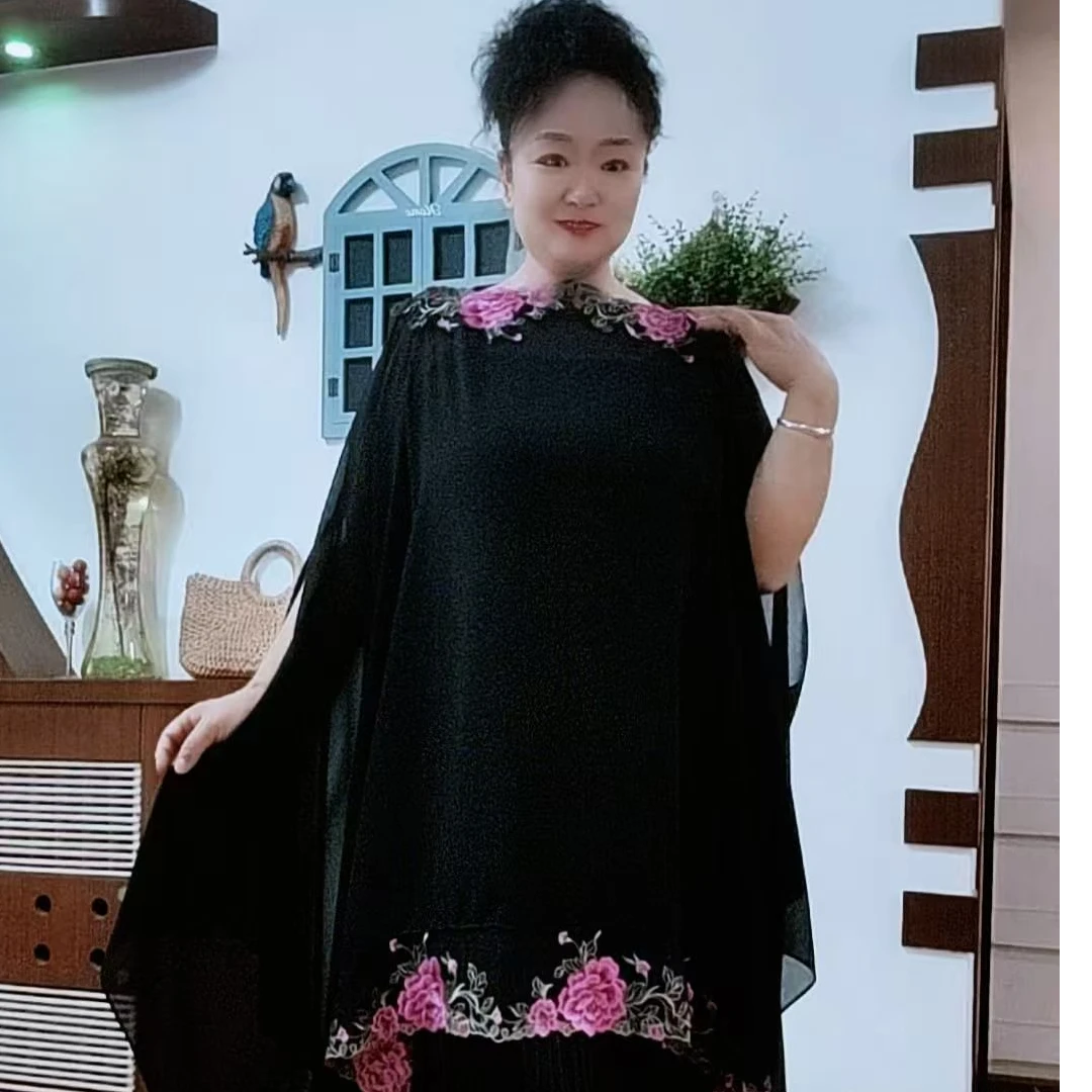 2025刺绣蕾丝i时尚大披肩【牡丹花】