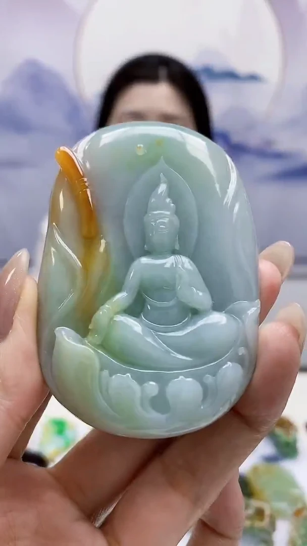 定制翡翠未镶嵌0405MM-毛货挂件66