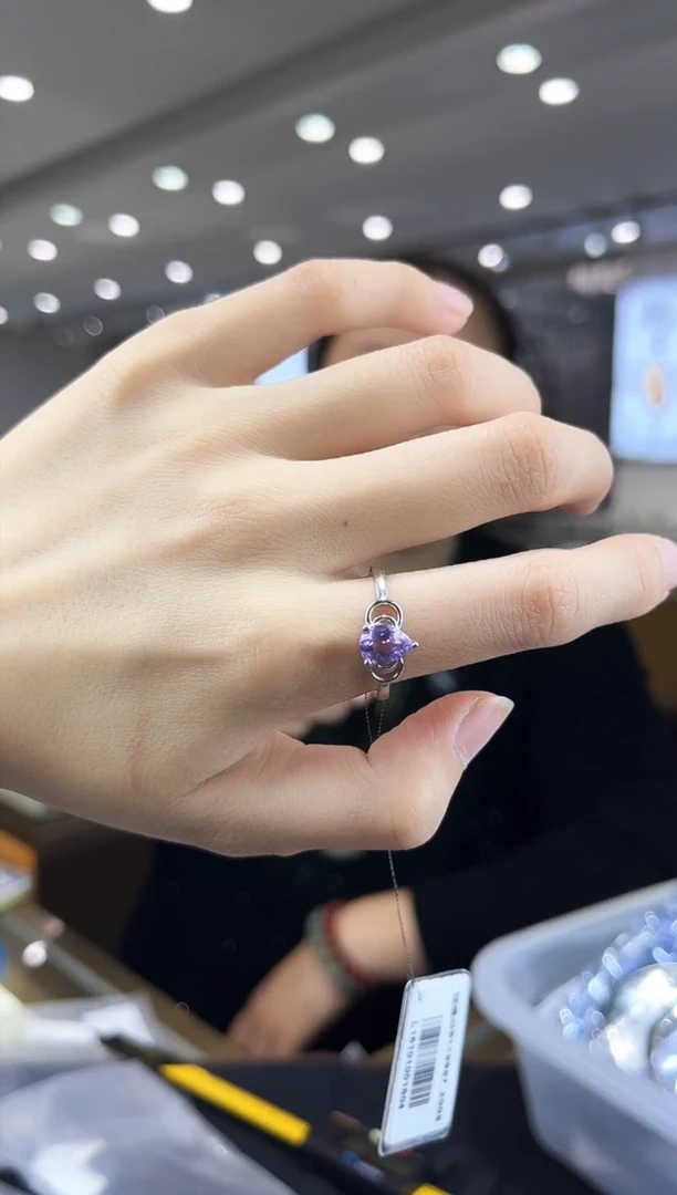 【闪购商品】烟晶戒指银S925镶嵌多样性发其一