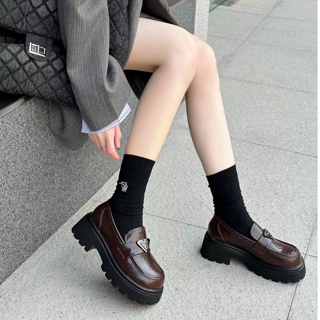 （孤品捡漏）扣号链接新款真皮厚底乐福鞋英伦风休闲小皮鞋百搭