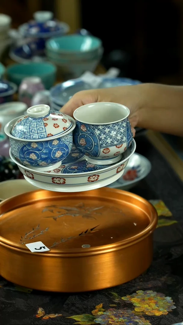 中秋国庆景德镇手绘瓷器