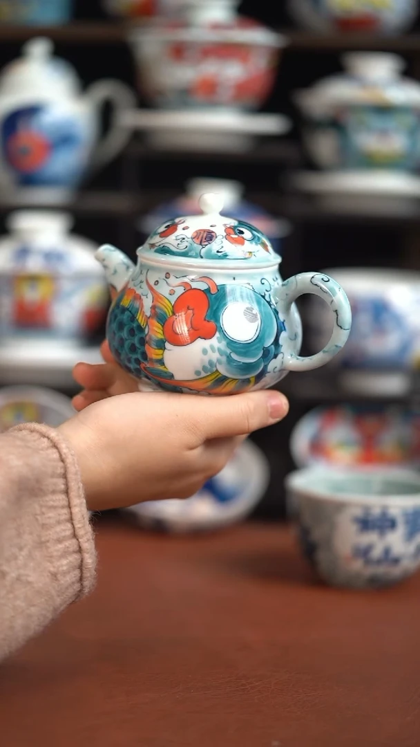 老师作品神仙鱼茶壶（微瑕福利）