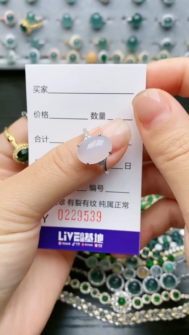 【闪购商品】翡翠戒指银S925镶嵌9539