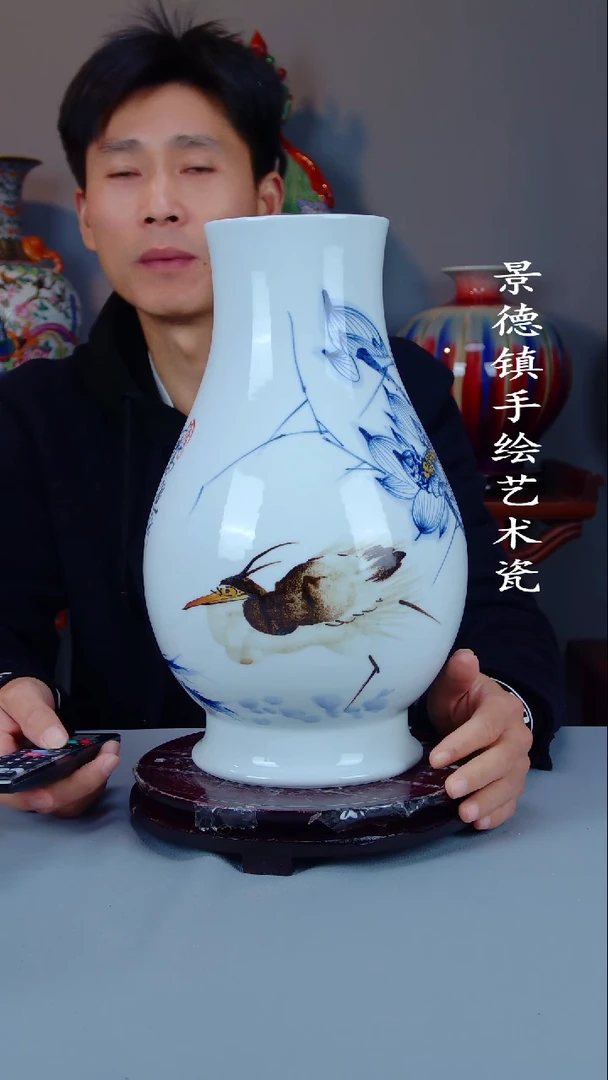 摆件陶景德镇手工手绘陶瓷摆件24