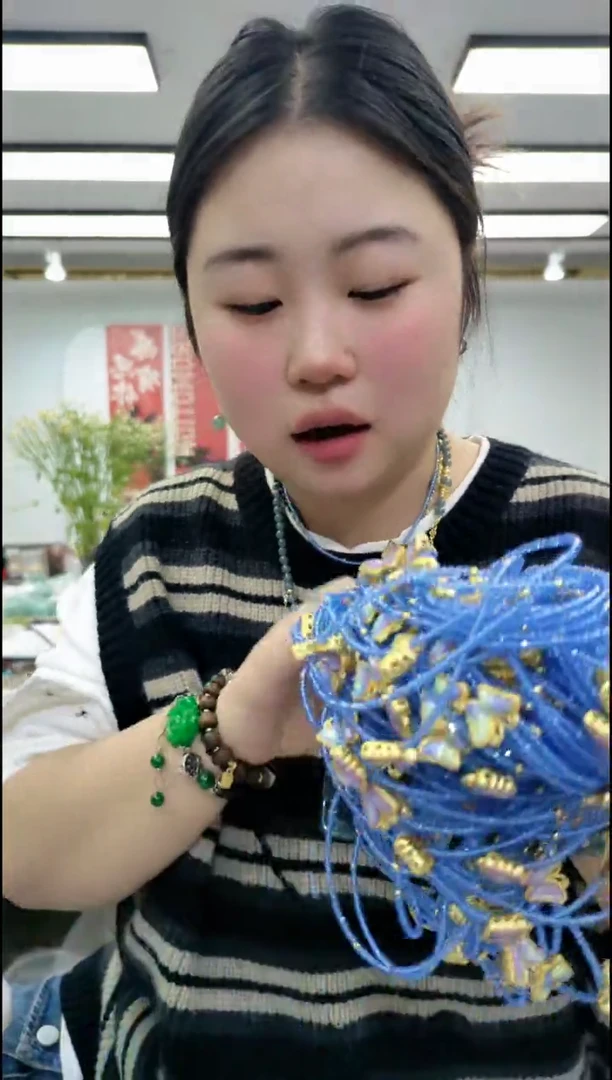 【闪购商品】尖晶石颈饰合金2512蓝项链蝴蝶
