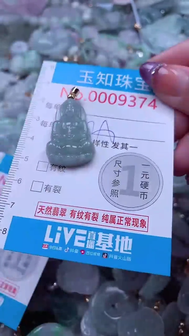 翡翠未镶嵌吊坠(不含链)9374