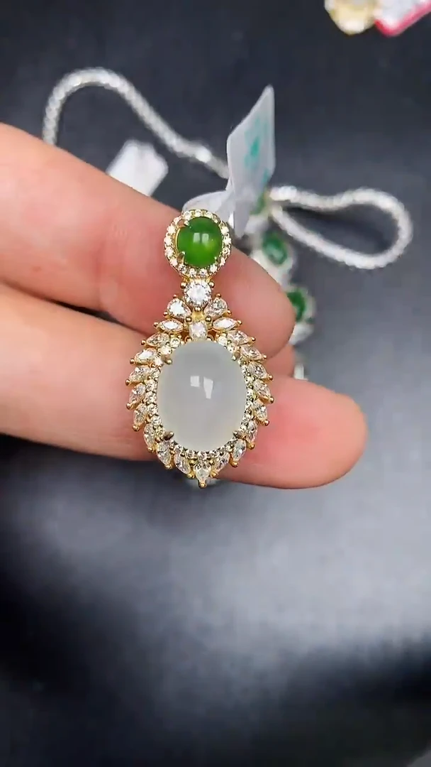 银S925镶嵌戒指翡翠3900